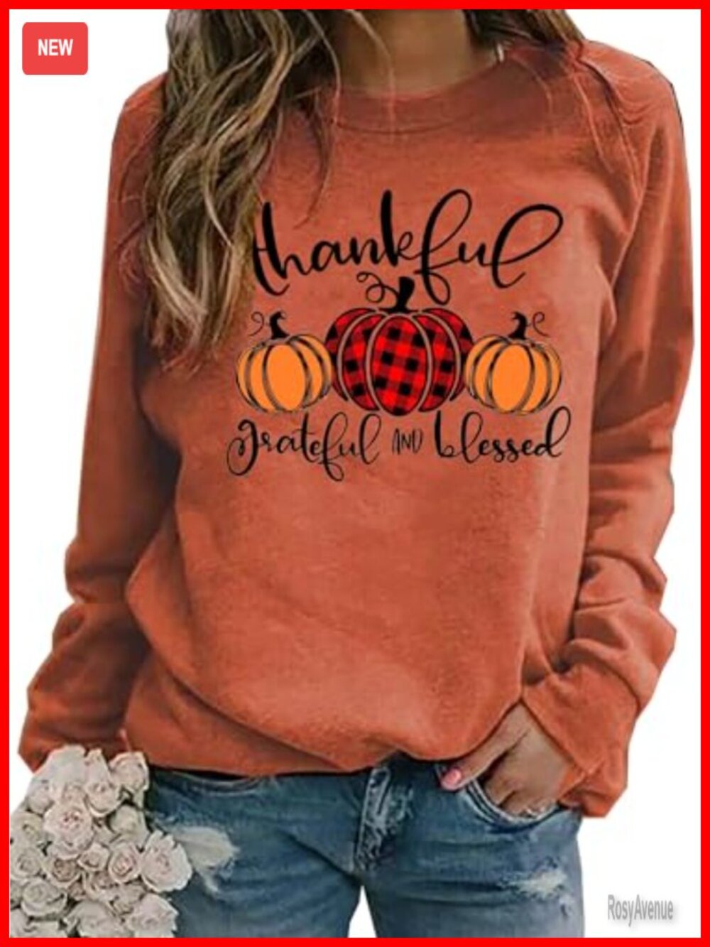Fall Pumpkin Sweatshirt Womens Thanksgiving Long Sleeve Pullover Top